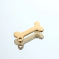Colgante de acero inoxidable dorado en forma de hueso pulido con acabado espejo - 8*18MM / Dorado