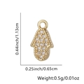 Detaillierte Größentabelle für Hamsa-Hand-Anhänger aus Gold mit Zirkonia-Maßen - Elefanten Form (款式二)