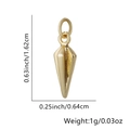 Pendentif prisme géométrique plaqué or 18K, dimensions 1,62 cm de haut et 0,64 cm de large - Main de Fatma (Style 9)