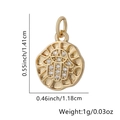 Pendentif main de Hamsa doré avec zircons blancs et dimensions précises du produit - Arbre de Vie (Style 12)