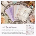 Lot de 20 papiers de scrapbooking vintage violets pour décoration DIY 130x180mm - Brume Pourpre