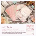 Retro scrapbook paper set No. 05 Heartbeat with vintage textures and floral patterns - Heartbeat
