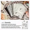 Collezione di carta artigianale vintage n.06 serie Serenity per scrapbooking 20 fogli - Sereno