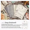 20 sheets of vintage No.08 deep series mixed material paper for scrapbooking and DIY decor - Profound