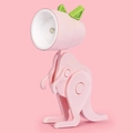 Pink dinosaur LED night light with adjustable joints and cute decorative green horns - Mini Kangaroo Night Light (ZH6052B) / Pink