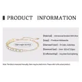 S925 sterling silver tennis bracelet in gold finish with 13 D-color moissanite stones - 5mm Moissanite Rectangular Chain Gold (16.5cm+5cm)