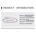 Sparkling S925 sterling silver tennis bracelet featuring 22 round 3mm Moissanite stones - 3mm Moissanite Cuban Chain White Gold (16.5cm+5cm)