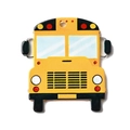 Colorful acrylic school bus pendant charm for DIY jewelry and back-to-school accessories - Inspirational Charm Style 20 (OACR-B029-02J)
