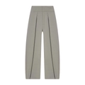 Pantaloni grigio scuro a vita alta con pieghe e silhouette a palloncino ampia - XS / Grigio chiaro