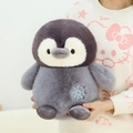 Chubby gray and white penguin plush toy with blue snowflake embroidery on belly - Snowflake Penguin 32cm / Price And Color Are Random For Single Pieces Around 40cm In Length.