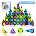 50-piece mini magnetic tiles set with transparent diamond surface for kids DIY castle - Colorful Magnetic Blocks Set 50PCS(FX1035)