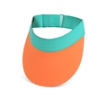 Ice silk sun visor with orange brim and teal elastic strap for outdoor sports - Sports Version / Vibrant Orange