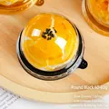 Black round plastic mooncake box with transparent lid for 60-80g egg yolk pastries - 60-80g Round Ridged / Black