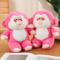 Pair of soft 40cm pink plush monkey dolls with white bellies and expressive faces - Barbie Monkey 31 Cm / Price And Color Are Random For Single Pieces Around 40cm In Length.