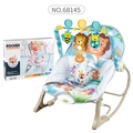 Multifunctional baby rocker with toy bar and 18kg capacity, including retail packaging - Little Lion Style (Grey)