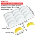 12-cavity banana shape silicone mousse mold for cake making and baking desserts - 12 Cavity Banana MCM-270