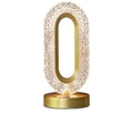 Star and Moon Night Light with crystal texture and gold base in warm white mode - Track Style (26cm)