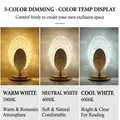 Golden star moon night light with three-color dimming feature and crystal texture - Peacock Feather Style