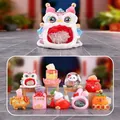 Cute Chinese style zodiac animal figurine with crystal stones for home desk decor - A113 Little Bean Box With Wishing You Abundant Wealth (8) / Full Box Set