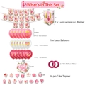 Mother's Day party decoration kit with Happy Mothers Day banner, balloons and cake toppers - Mother's Day Decoration Set (Banner, Balloons, Cake Toppers, Ribbons)