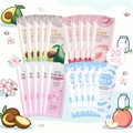 Set scrub viso da 20 pezzi con estratti di karitè, pesca, fiori di ciliegio e latte - Set per la cura della pelle (20H3HH43)