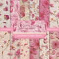 Grace 6x6 inch pink floral scrapbook paper pack with 12 vintage flower designs - R2601 24 Sheets