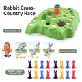 Funny Bunny Trap Board Game set with colorful rabbit pawns and action cards for kids - 1 Trap 24 Cards (335-08)