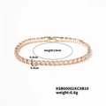 Iced out 4mm gold tennis bracelet for men with 19cm length and sparkling cubic zirconia - 19cm / KC Gold Champagne