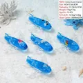 Blue acrylic airplane stress relief liquid hourglass ornament with sea shell props - 64 Aircraft Blue Water
