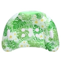 Inflatable water float chair with green tropical leaf prints and sturdy white handles - U-Shaped Water Lounger / Monstera Leaf (Green) - U-Shaped Float
