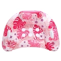 Pink tropical leaf inflatable water lounge chair with armrests and cup holder - U-Shaped Water Lounger / Monstera Leaf (Pink) - U-Shaped Float