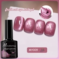 Macro detail of grape purple jelly cat eye gel polish MY009 with magnetic shimmer effect - Grape Purplish Red (MY009)
