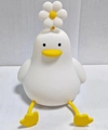 Cute white duck silicone night light with yellow feet and a small white flower - Silicone Flower Duck (Rechargeable-7 Colors)