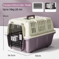Caisse de transport violette pour chat et chien en PP durable, taille 50x34,5x34cm - Caisse d'aviation No. 2 (50x35x35cm) / Violet
