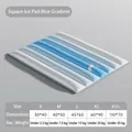 Tabla de tallas de alfombra refrescante para mascotas S-XXL con rayas azules para perros - S / Degradado azul cuadrado