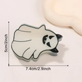 Luminous ghost hair claw clip for Halloween with 7.4cm size specifications shown - Luminous Ghost