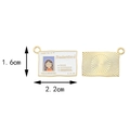 DIY student card enamel charms in rectangle shape with cartoon girl design for jewelry making - Student Card