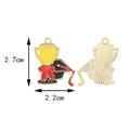 DIY graduation charm with gold trophy, black doctoral cap, and red ribbon motifs - Graduation Trophy