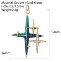 Pendentif étoile bohème en émail dégradé vert foncé et zircons étincelants - Style Étoile en Émail Vert Dégradé (AC220099G1)