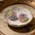 2603129 Colorful Beaded Flower Earrings