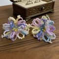 2603187 Colorful Beaded Flower Earrings