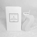 White S-shaped handmade soy wax scented candle with a minimalist paper gift box - Small S-Shape / 7x4x12cm Box / White