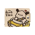 PU leather driving license holder with cute cartoon dog and secure metal buckle closure - Driver's License - 06 Yellow Dog / 8-card Single-sided Card Slot