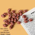 Brown rugby acrylic spacer beads 19x12mm for DIY handmade jewelry and bracelet making - Rugby 50Pcs