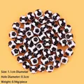Black and white acrylic football beads 1.1cm for DIY jewelry making and bracelets - Soccer 20Pcs