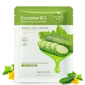Masque hydratant HCHANA au concombre 30g avec tranches de concombre frais et petites fleurs jaunes - Masque Repulpant Hydratant au Concombre / 30 g