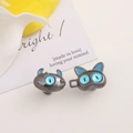 Cartoon alloy waist adjuster buckle pins in gunmetal grey and blue for loose pants - Little Monster Blue