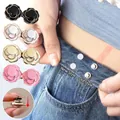 Camellia flower shape alloy waist tightener clip for jeans available in multiple colors - Black Camellia Waist Buckle