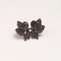 Vintage silver butterfly waist tightener buckle with hollowed-out metal design - Black Hollow Butterfly
