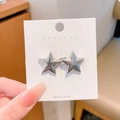 Silver star alloy waist adjuster button on white card for pants resizing - Silver Star Waist Buckle